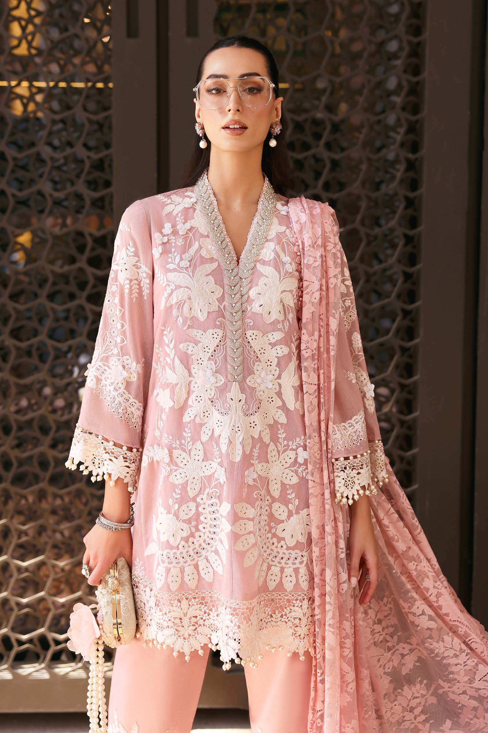 Embroidered Karandi Lawn Suit