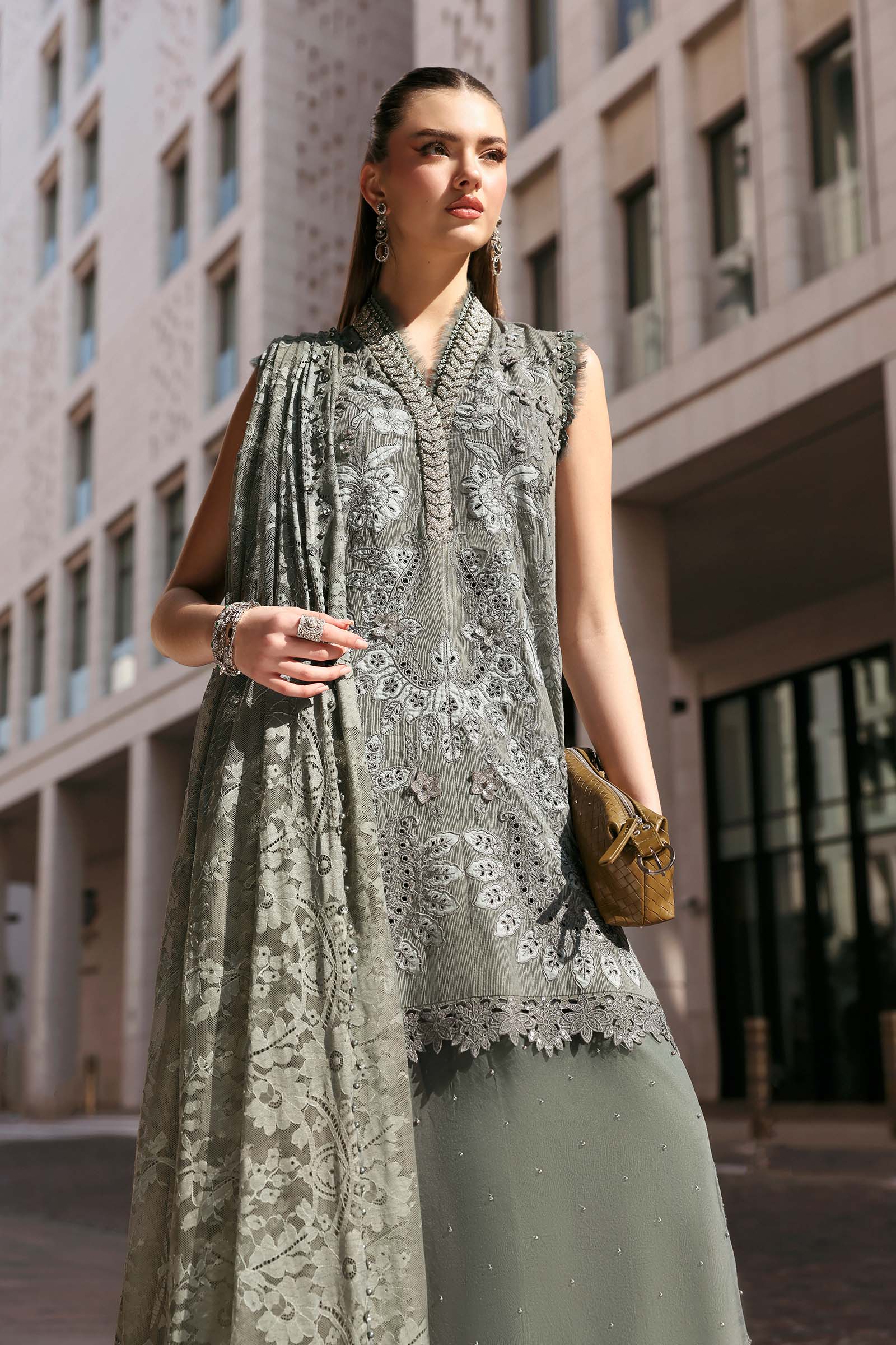 Embroidered Karandi Lawn Suit