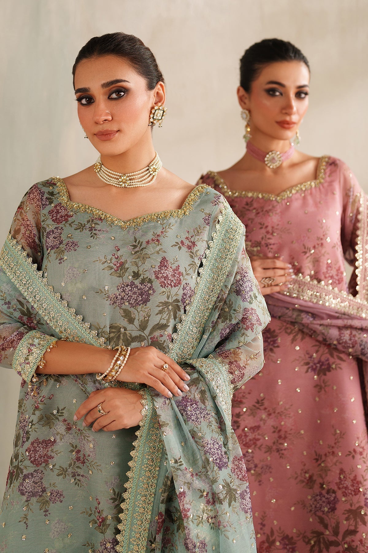 EMBROIDERED COTTON NET UF-4374