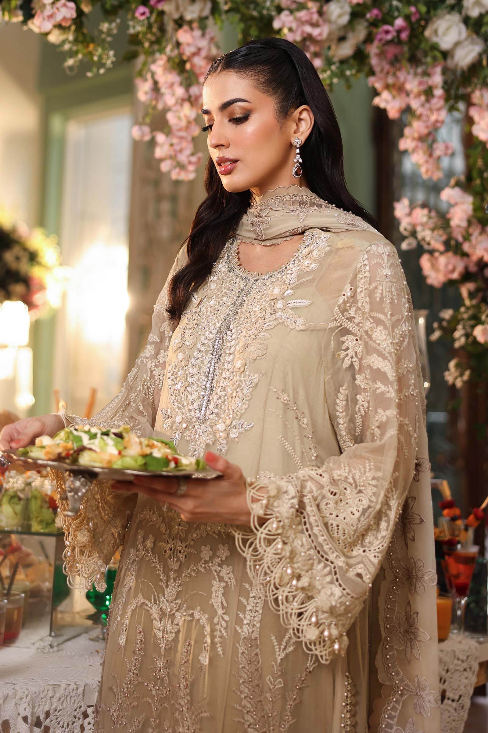 3 Piece Unstitched Embroidered Chiffon Suit - MPC-26-103