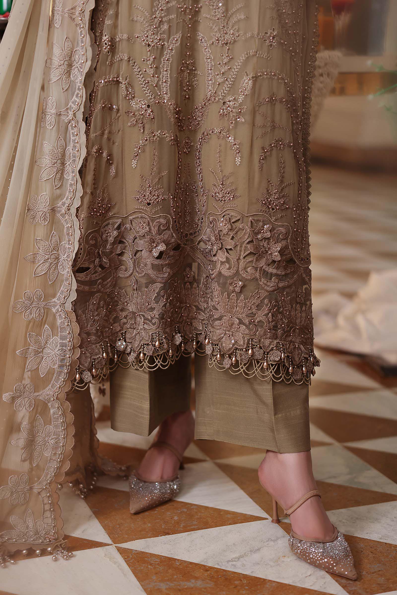 3 Piece Unstitched Embroidered Chiffon Suit - MPC-26-103