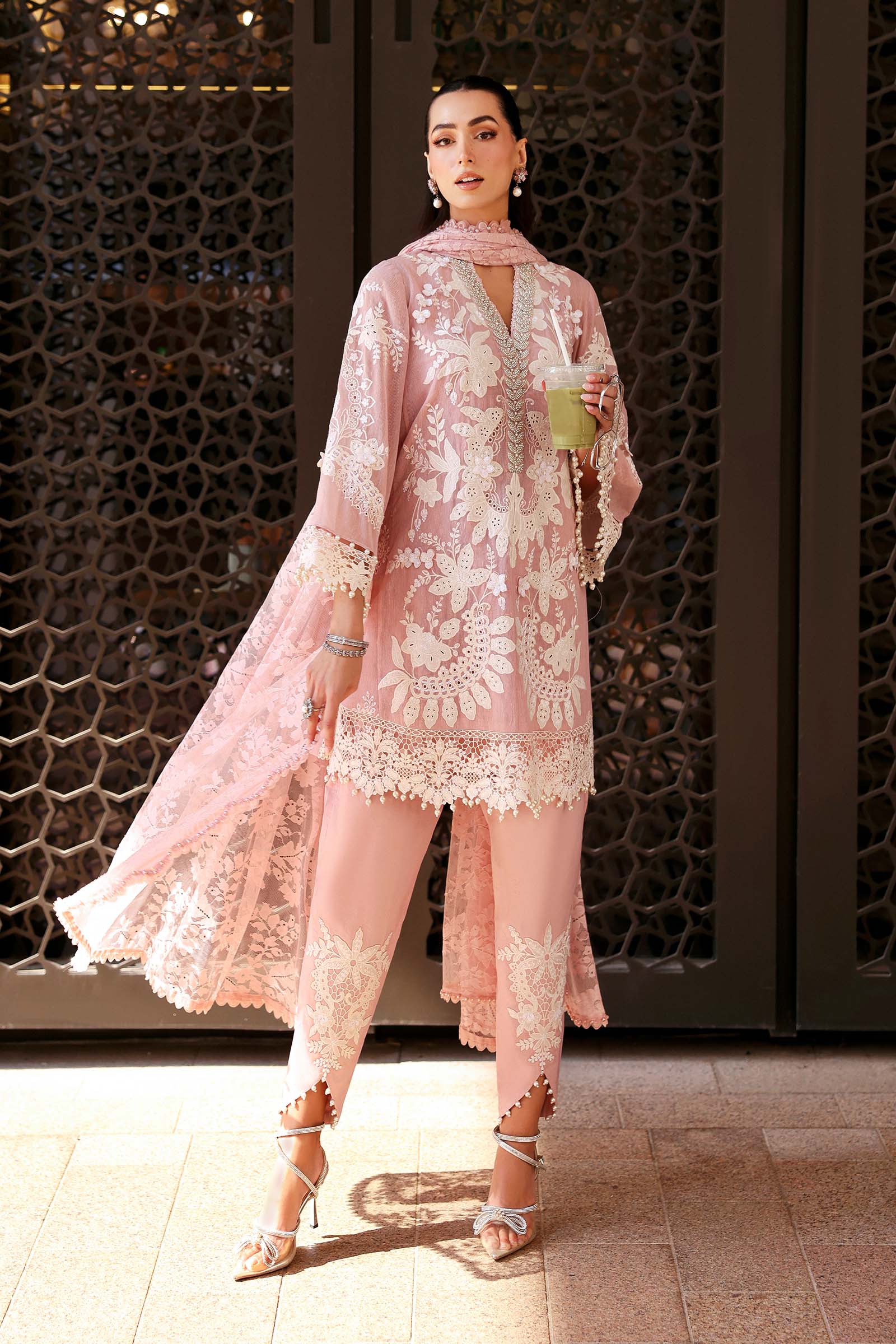 Embroidered Karandi Lawn Suit