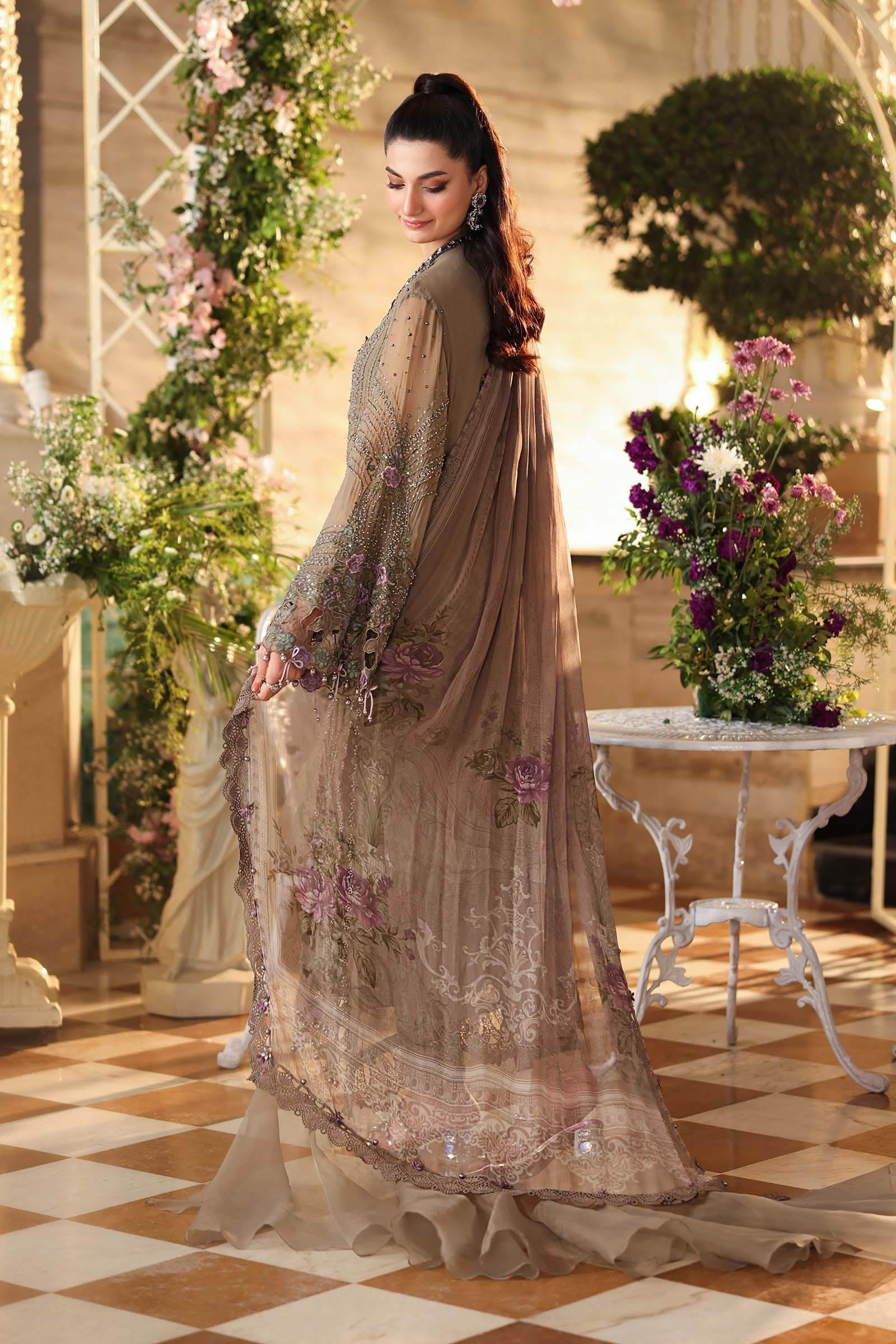 3 Piece Unstitched Embroidered Chiffon Suit - MPC-26-103