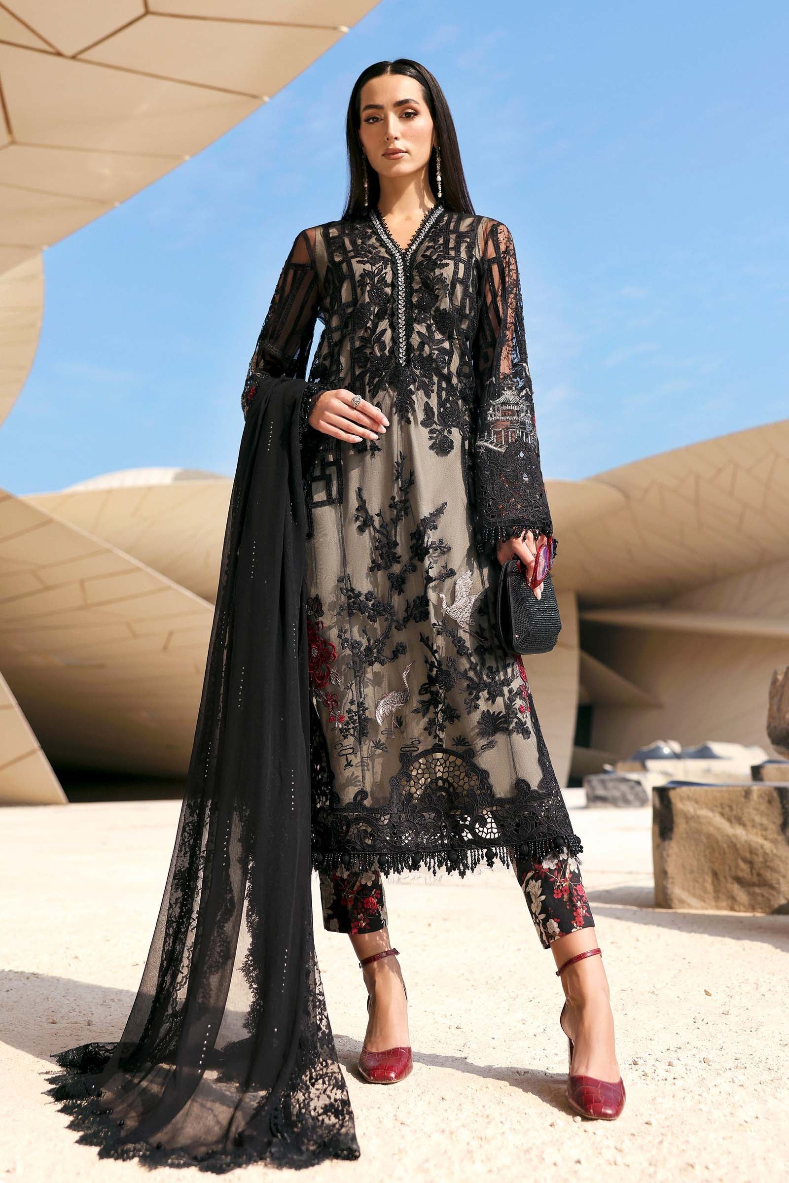 Embroidered Net Suit