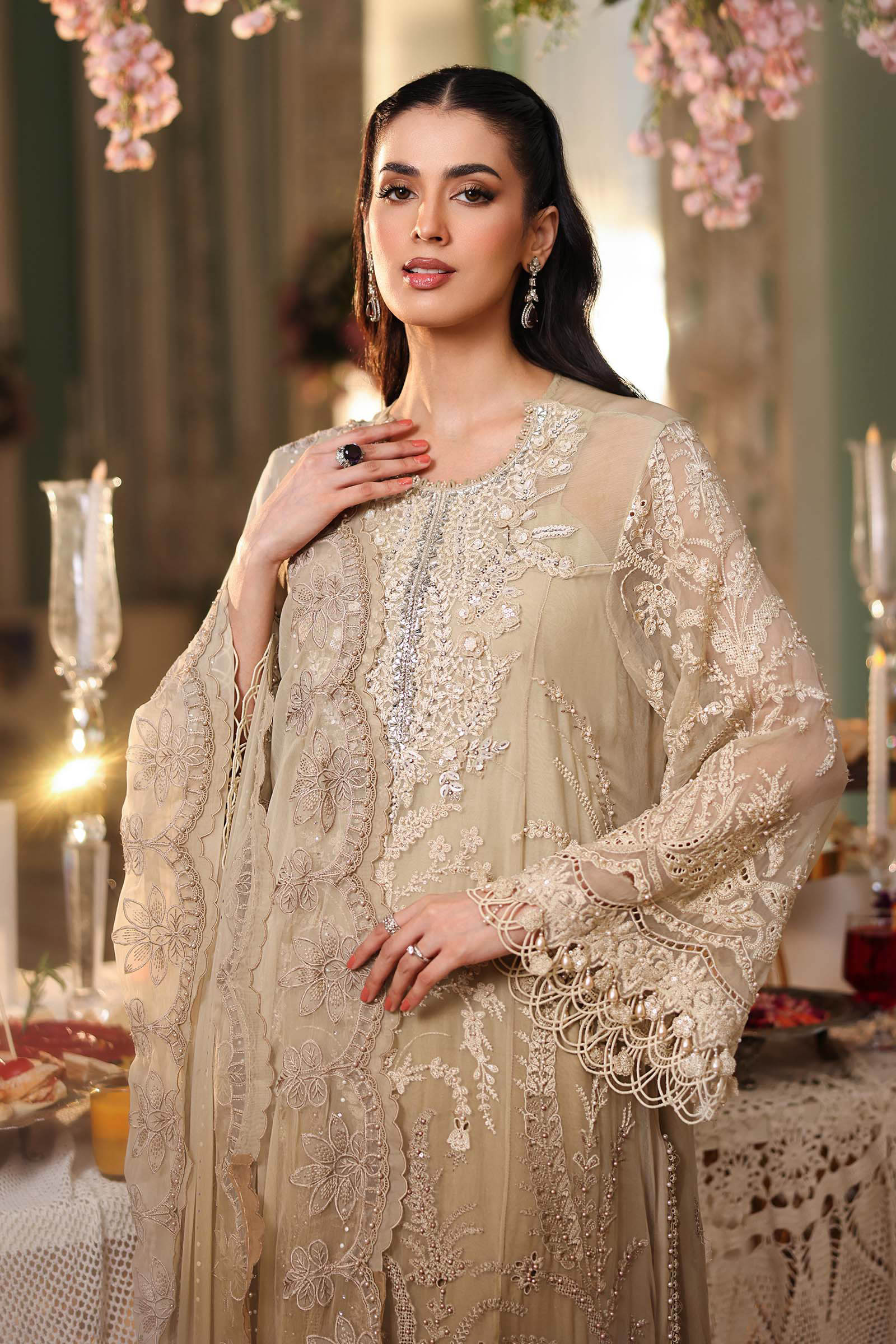 3 Piece Unstitched Embroidered Chiffon Suit - MPC-26-103