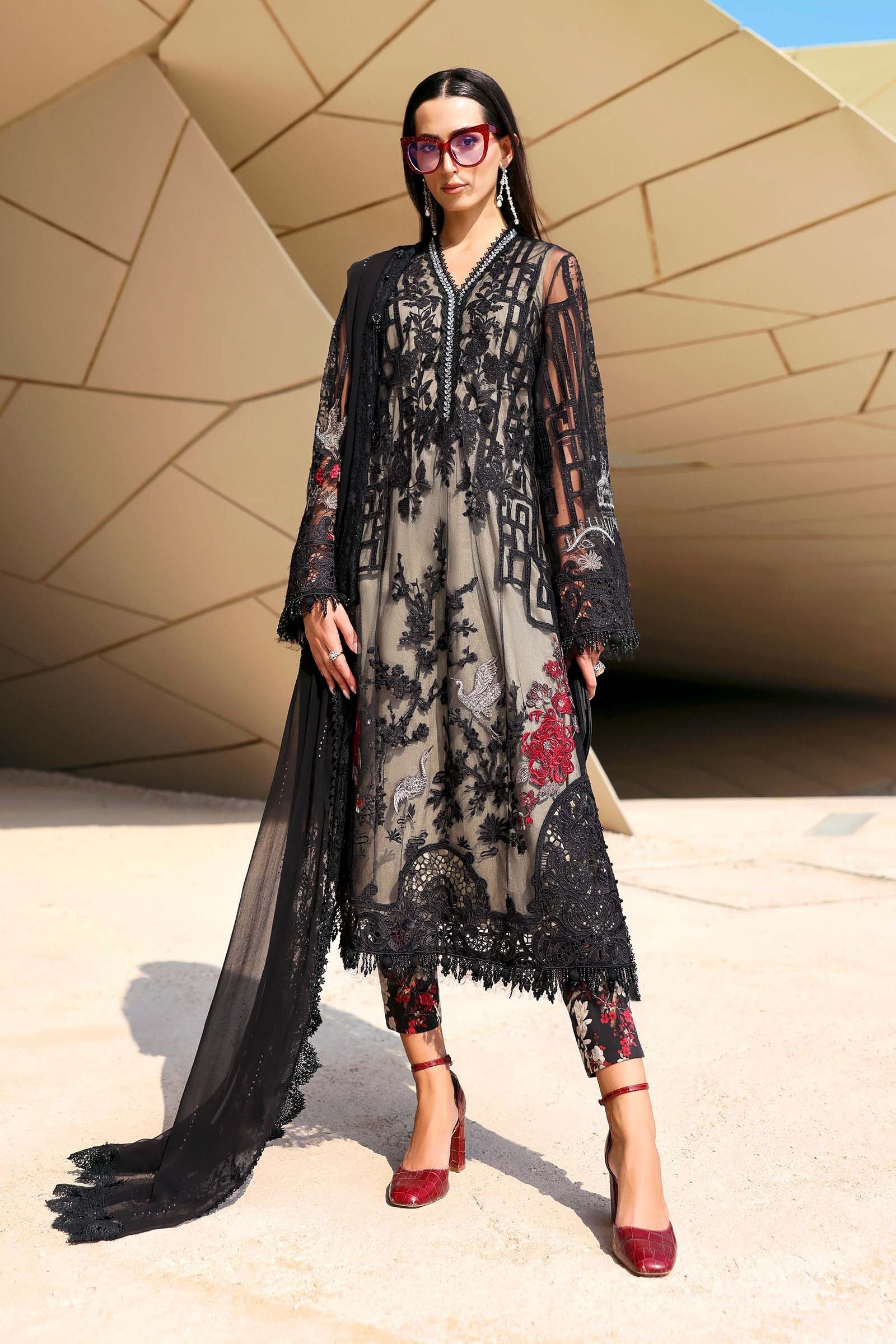 Embroidered Net Suit